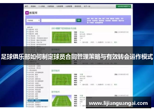 足球俱乐部如何制定球员合同管理策略与有效转会运作模式